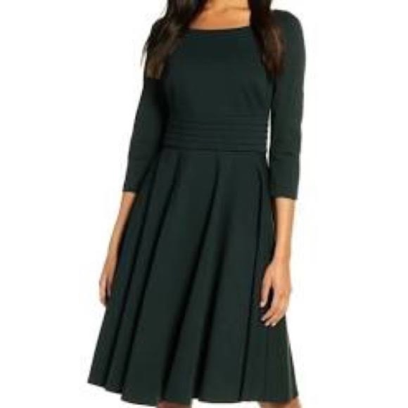 Harper Rose Black Fit Flare Dress Sz 10 - Picture 1 of 6